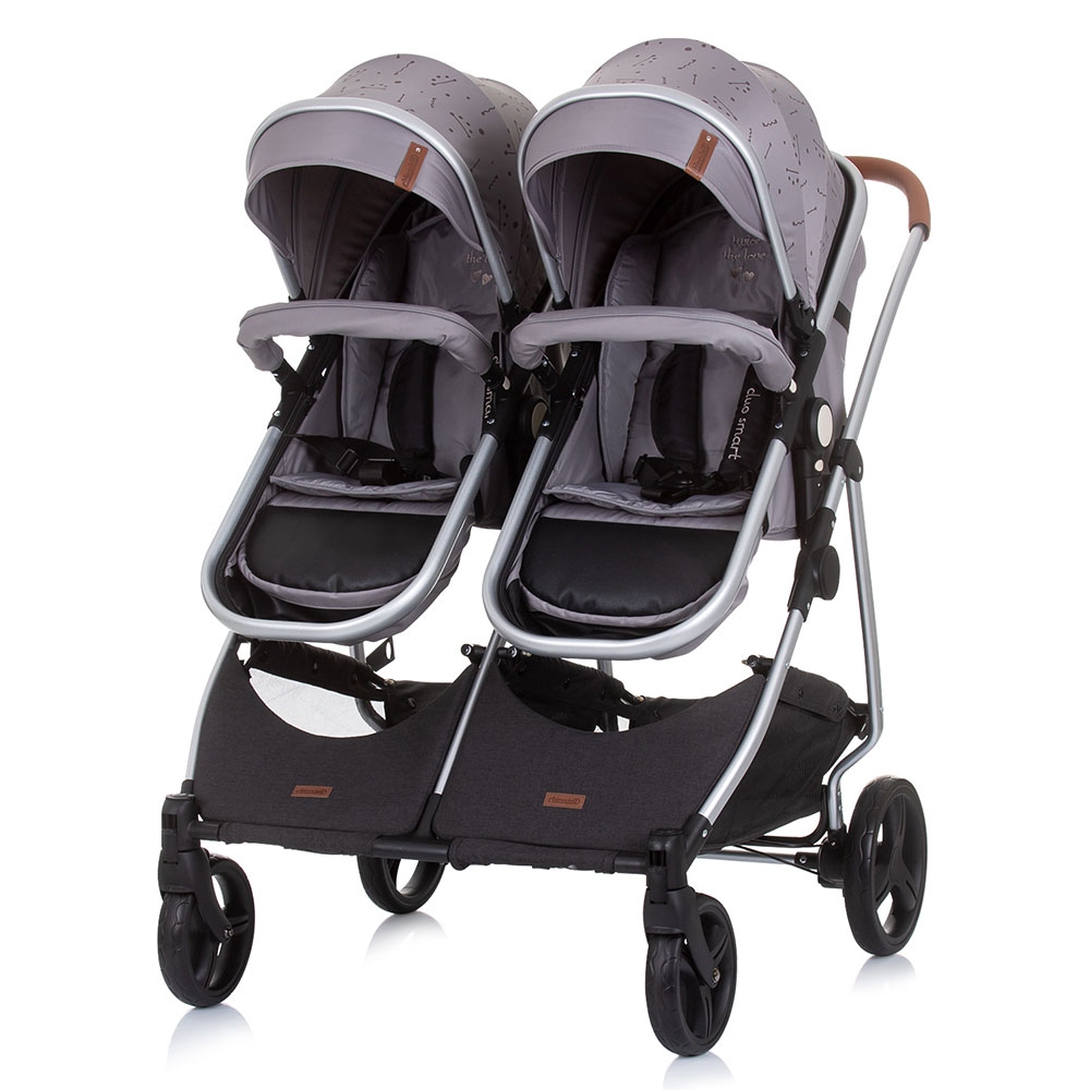 Carucior Gemeni Chipolino Duo Smart 2 in 1 Graphite - imagine 5
