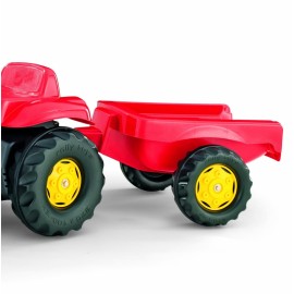 Tractor Rolly Toys Kid-X Rosu cu Remorca - imagine 3