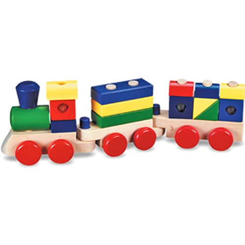 Trenulet Puzzle Lemn Melissa & Doug, Stivuire