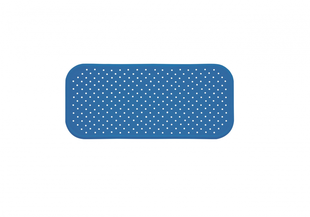 Covor Cada Antiderapant Sanger, 76x34 cm, Albastru