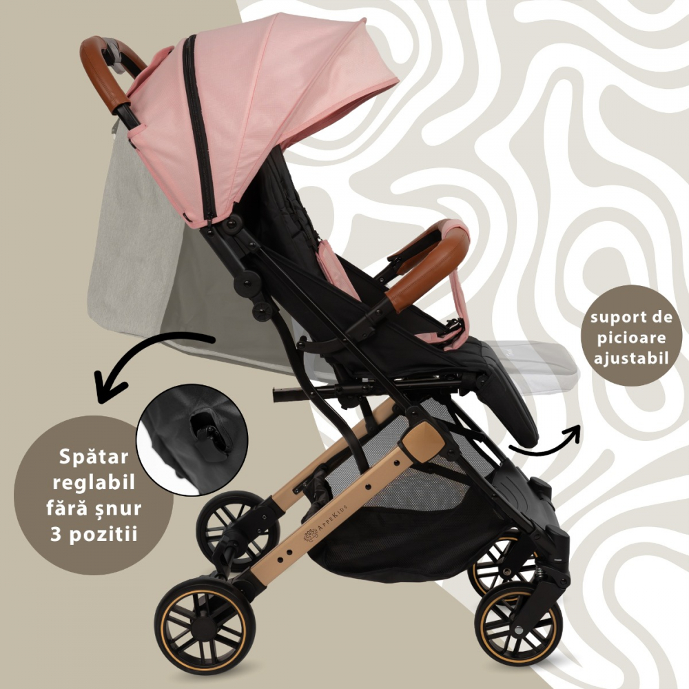 AppeKids Travel Pink - Carucior Ultraportabil Troller - imagine 3