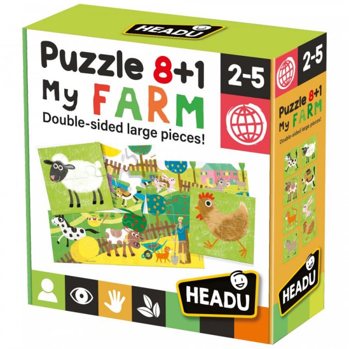 Headu Puzzle Ferma Educativ 2+ Ani