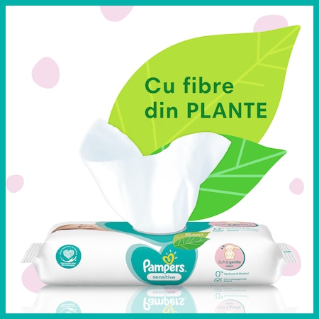 Servetele Pampers Sensitive 208 buc, Curățare Delicată - imagine 7