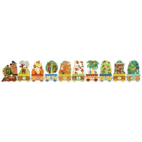 Puzzle Djeco Invat sa Numar Trenulet - 47.9 RON - imagine 2
