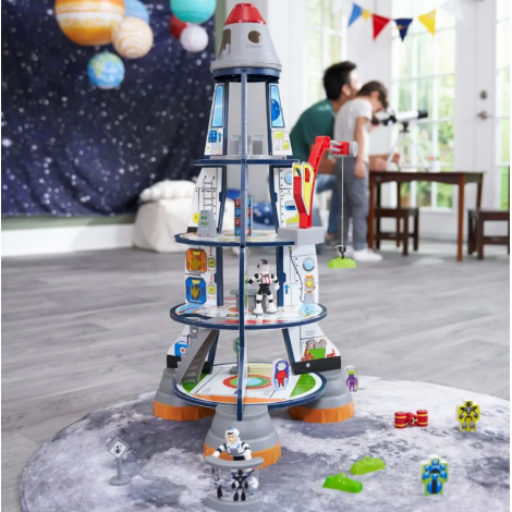 Racheta lemn Kidkraft | Set joaca 5 nivele - imagine 12