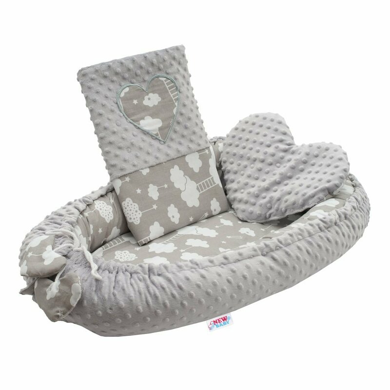 Set Baby Nest Minky Heart New Baby - imagine 2