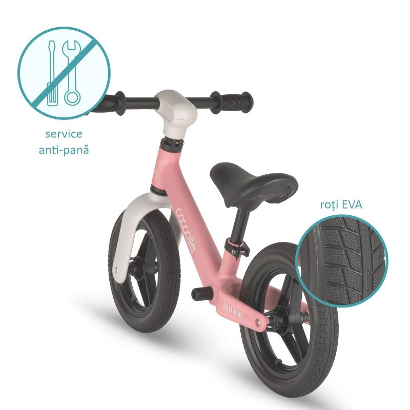 Bicicleta Balans Coccolle Blush Pink 2-6 Ani - imagine 5