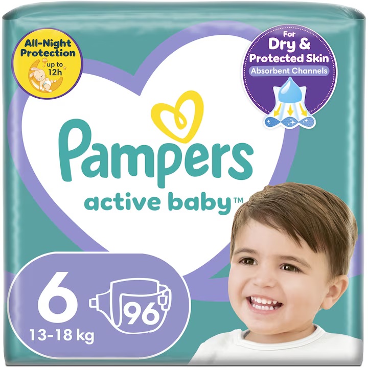 Pampers Active Baby Mega Box | 96 Scutece - imagine 10