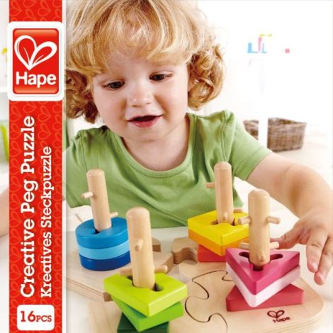 Hape Puzzle Lemn Forme - Jucărie Educativă - imagine 3