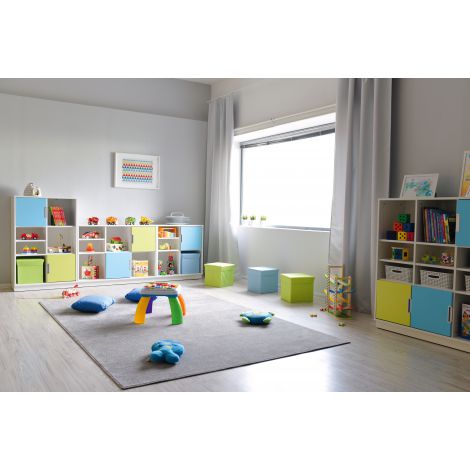 Dulap Quadro L Moje Bambino, 6 compartimente, Alb - imagine 10