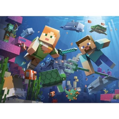 Puzzle Minecraft 4x100 piese Ravensburger - imagine 2