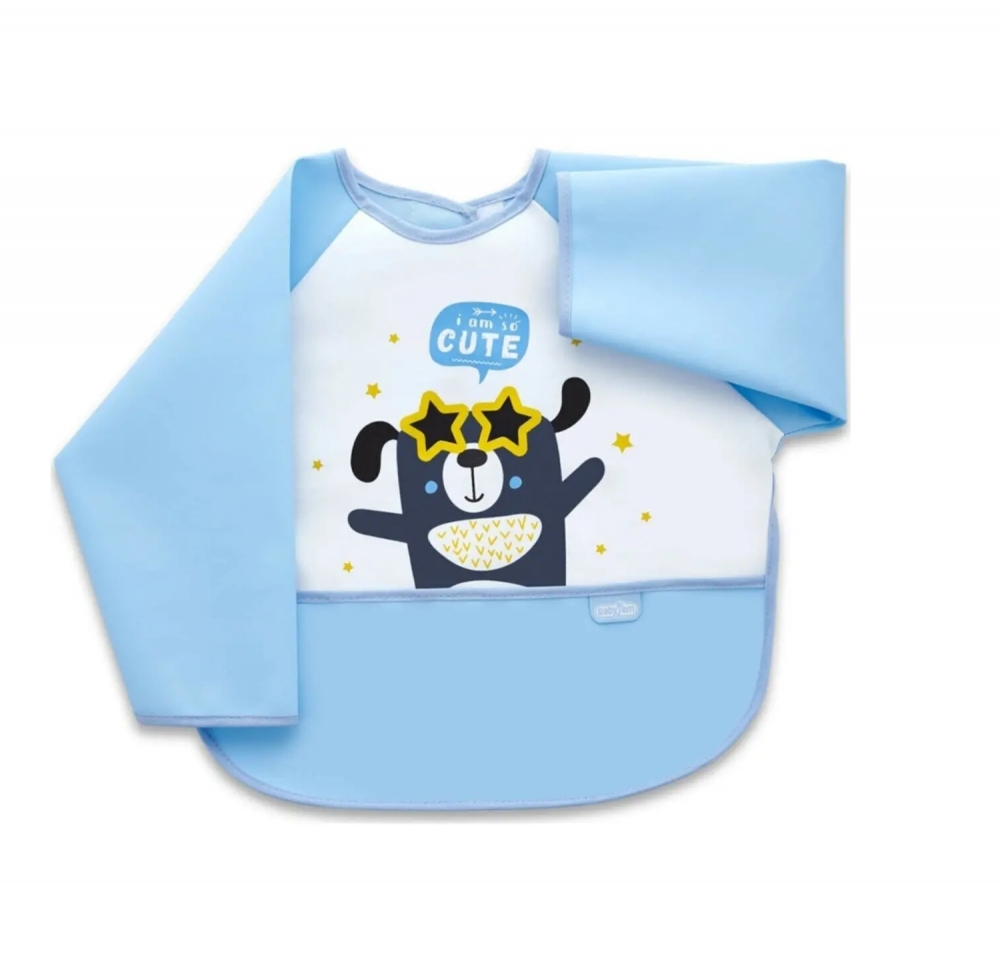 Baveta BabyJem Polly Bib cu Maneci si Buzunar - imagine 2