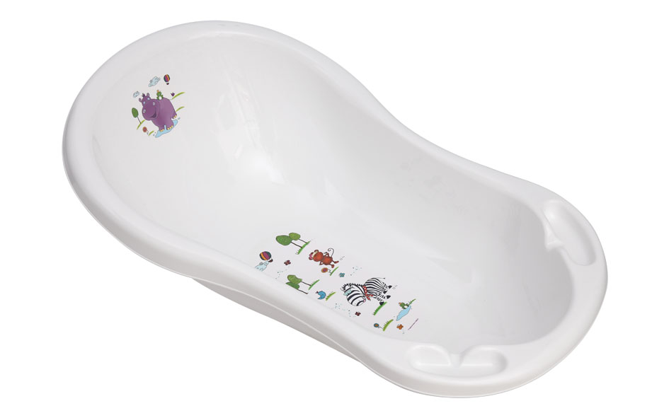 Cădiță Bebeluși Lorelli Hippo White, 84 cm