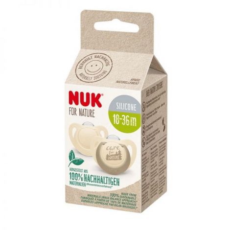 Suzeta NUK Nature Silicon M3 Set 2 bucăți