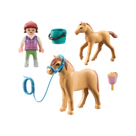 Playmobil Copil cu Ponei și Mânz Horseland - imagine 2
