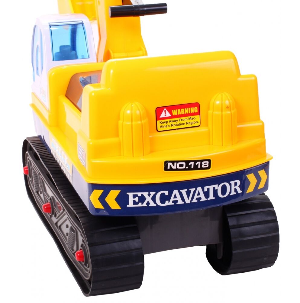 Excavator Malplay Yellow cu Cupă Mobilă și Cască - imagine 11