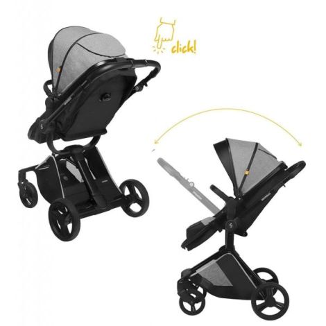 Carucior 2in1 Skiddou Nasjo Normandic Dream, Gri - imagine 6