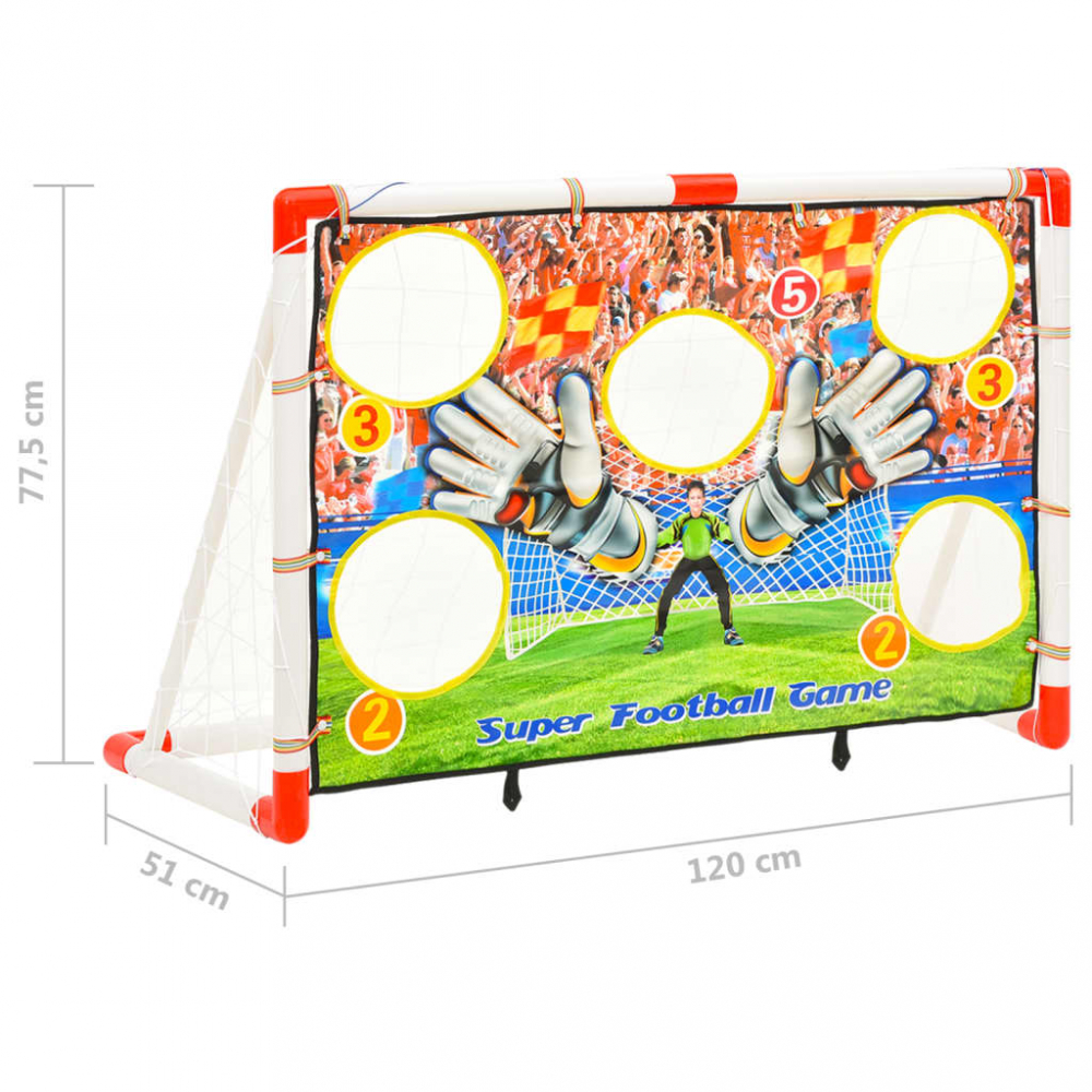 Set Poartă Fotbal Malplay cu Plasă și Minge - imagine 4