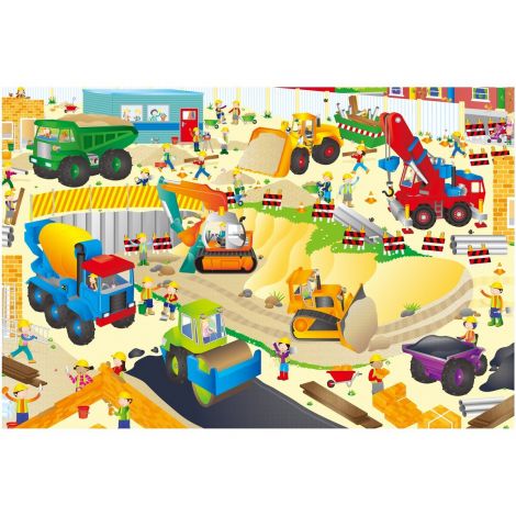 Puzzle Gigant Santierul Galt, 30 Piese, 60x90 cm - imagine 4