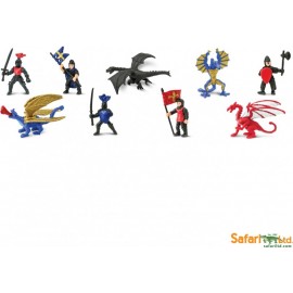 Tub 9 Figurine Cavaleri și Dragoni Safari Ltd - imagine 2