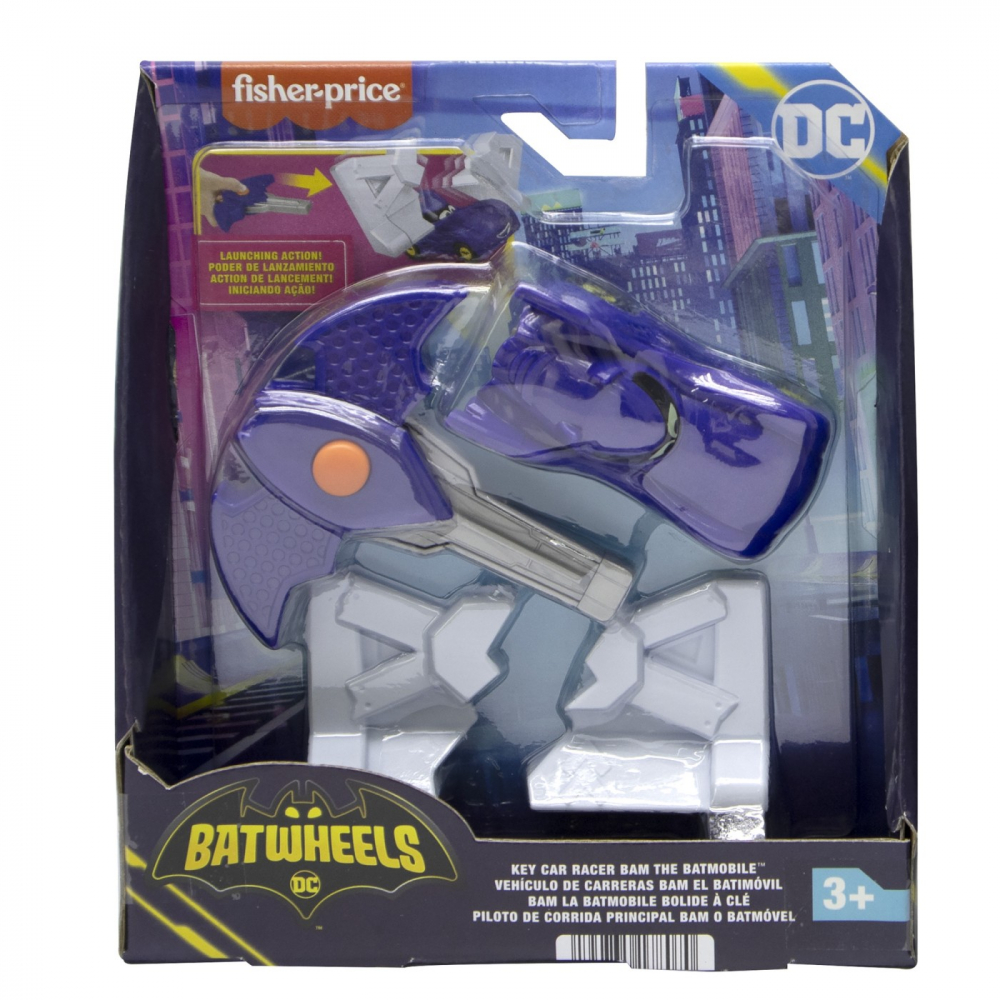 Masinuta Fisher Price Batwheels Albastra, Scara 1:55