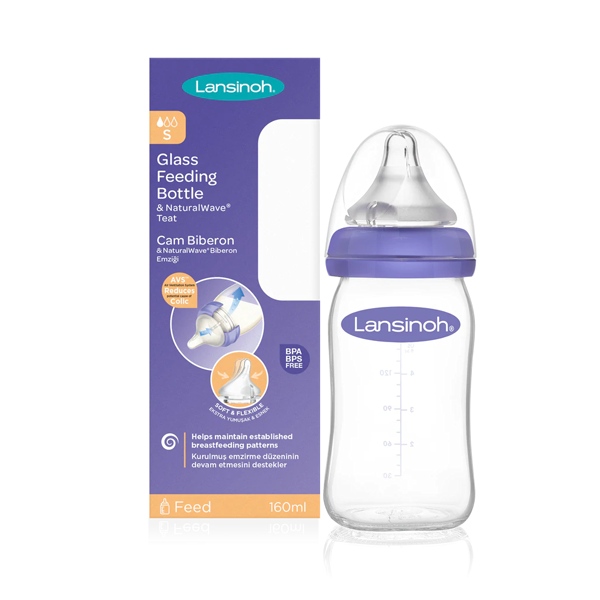 Biberon Sticla Lansinoh 160 ml - Anti-Colici - imagine 2