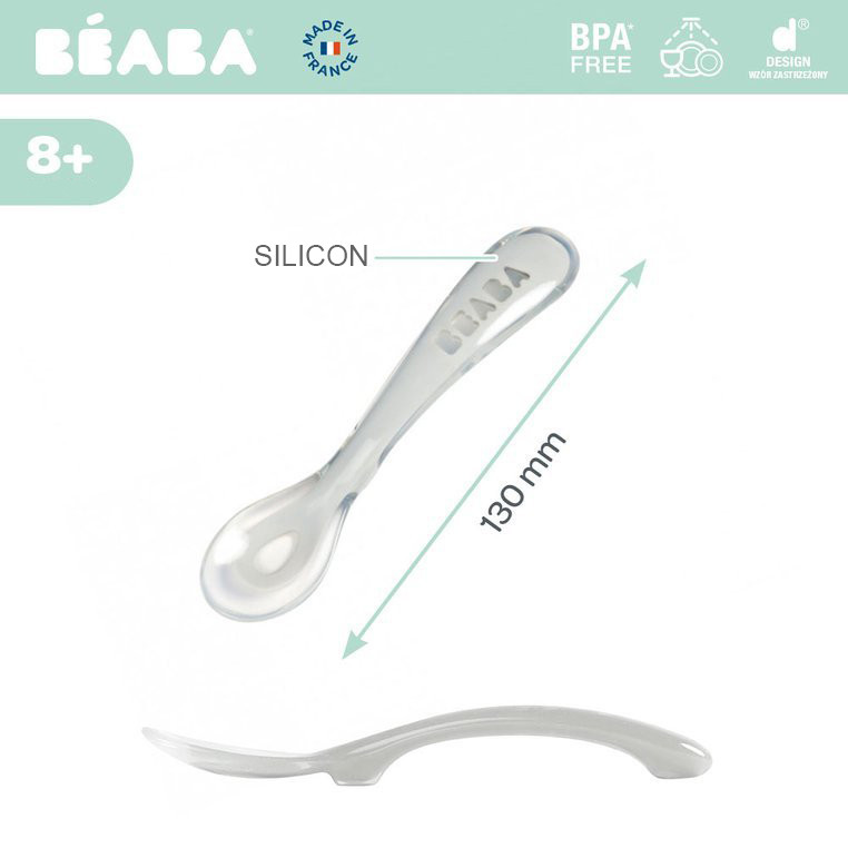 Linguriță Silicon Beaba +8 luni, Gri