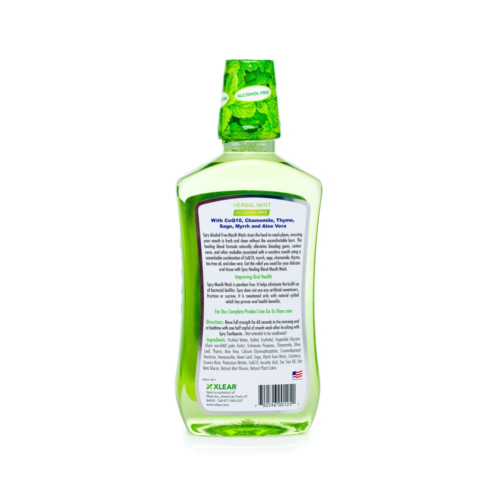 Apa de gură Spry cu Xylitol, Fără Alcool, 473 ml
