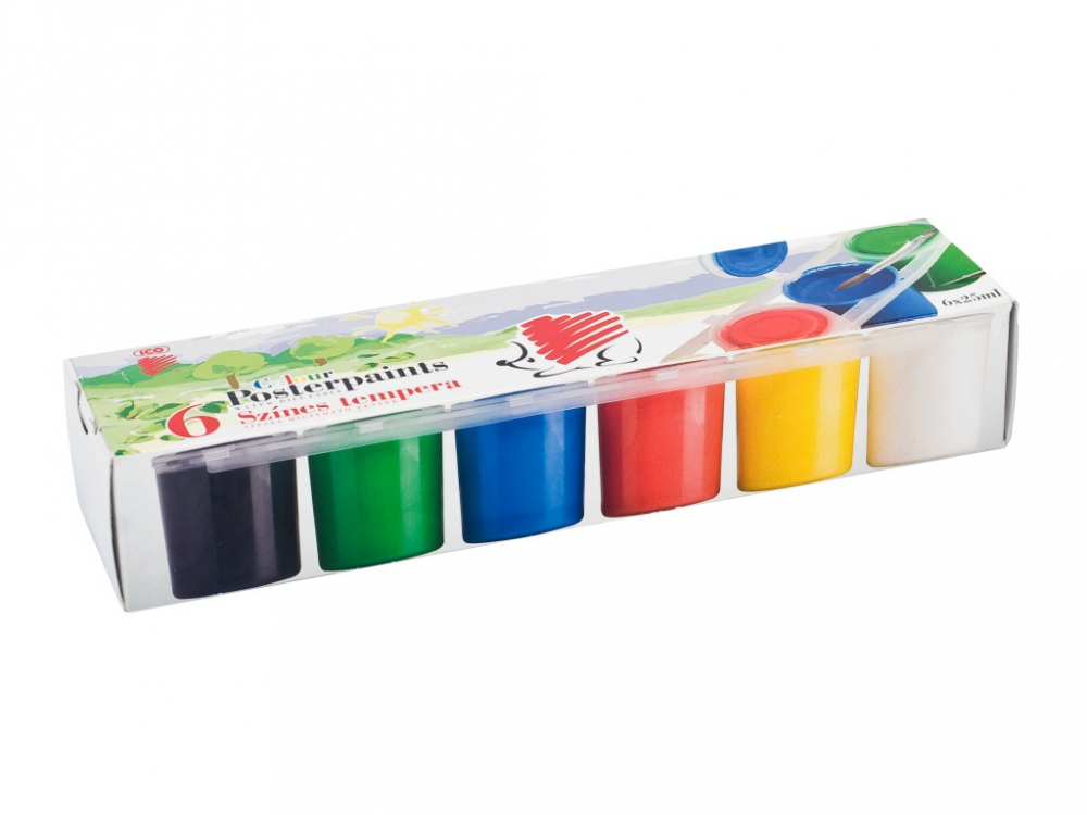 Set Acuarele Guase Ico, 6 Culori, 6x25 ml