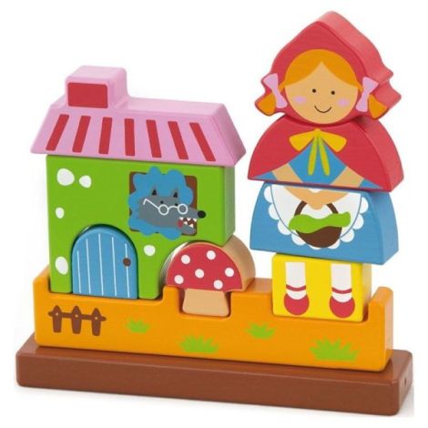 Puzzle Magnetic Lemn Scufita Rosie | Viga Toys