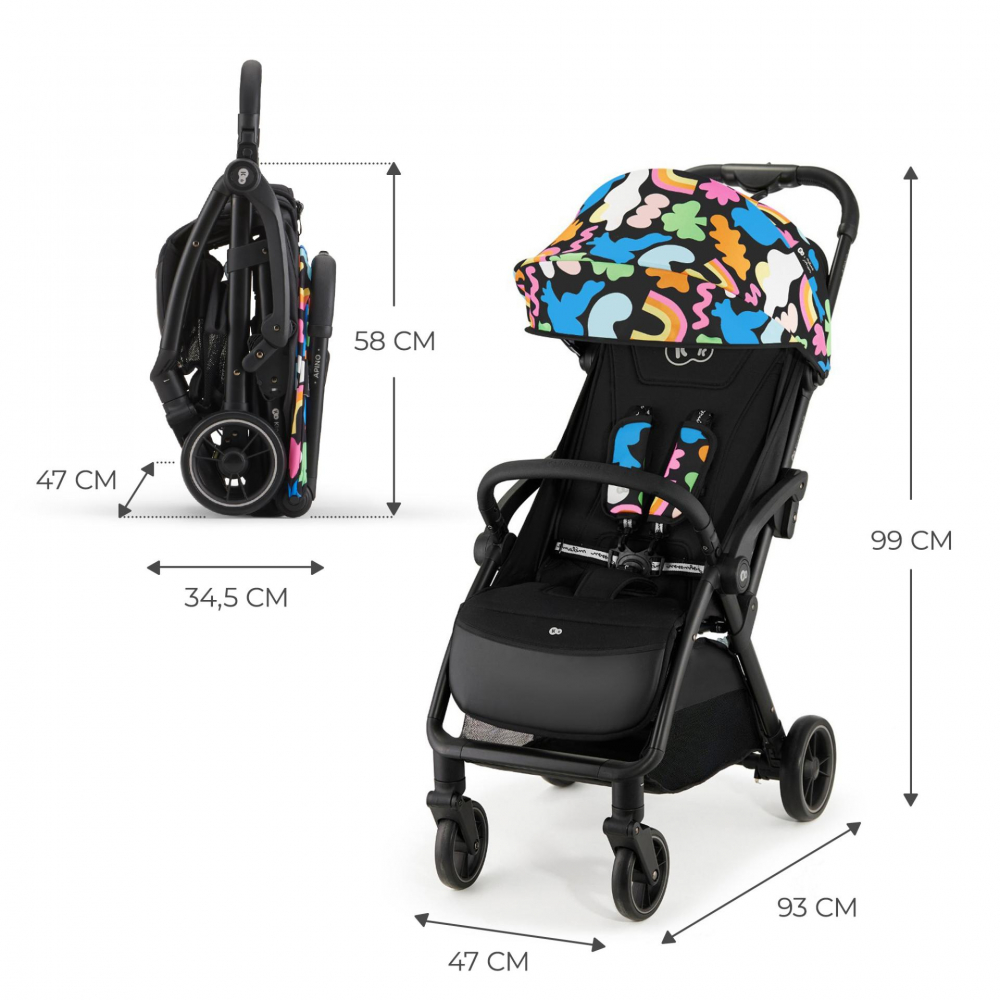 Carucior Kinderkraft APINO - Usor cu Pliere Automata - imagine 3