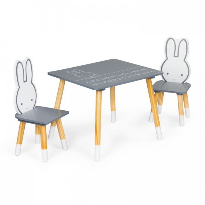 Set Masa si 2 Scaune Iepuras Ecotoys - imagine 7