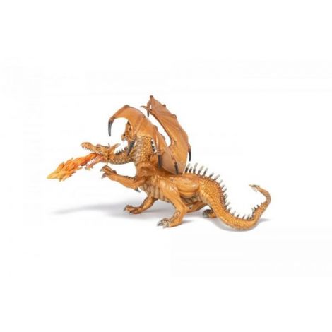 Papo Dragon cu Două Capete Auriu - Figurină - imagine 6