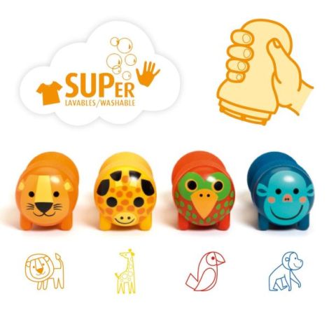 Set Stampile Safari Djeco pentru Copii - imagine 2