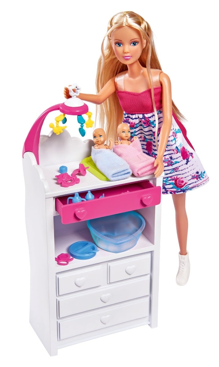 Papusa Steffi Love Welcome Twins cu Accesorii