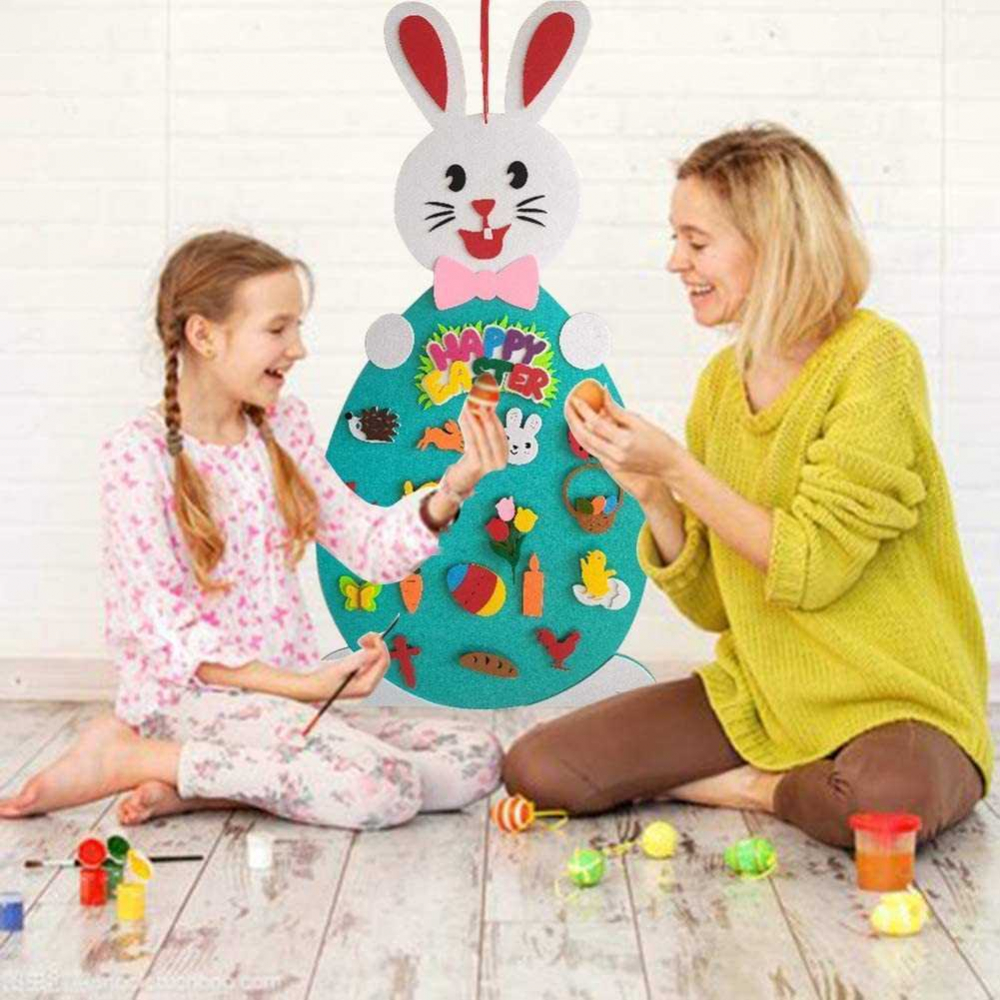 Iepuras fetru Bambinice - jucarie educativa 95cm - imagine 6