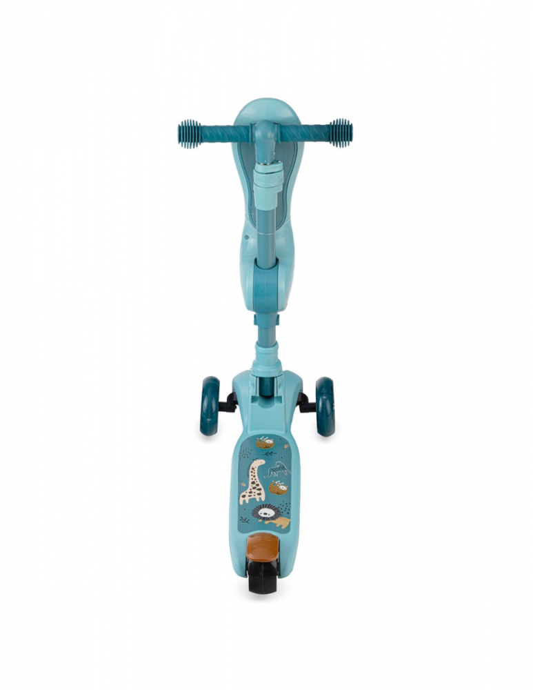 Trotineta 2in1 MoMi Kiuru Blue, Pliabilă și LED - imagine 4