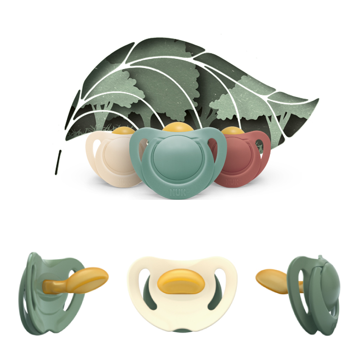 Set 2 Suzete NUK Nature Latex M1, Verde, 0-6 luni