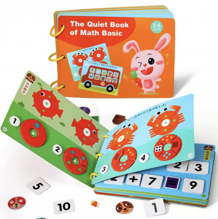 Quiet Book Matematică Krista | Jucărie Educativă 2-6 Ani