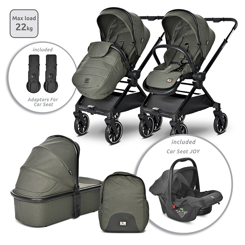 Lorelli Reya 3in1 Carucior Copii Verde - imagine 9