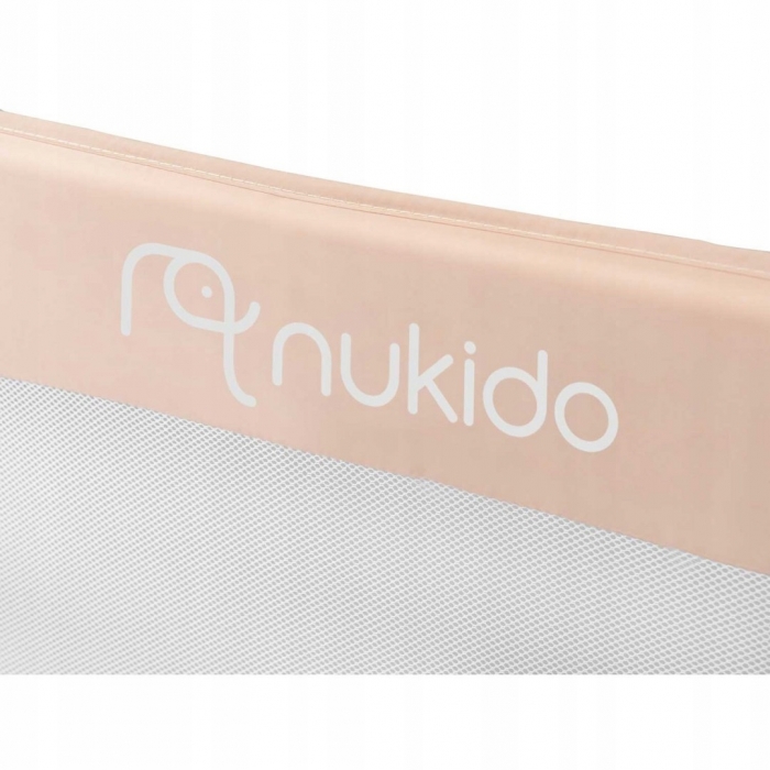 Bariera protectie pat Nukido Bej, 150 cm - imagine 2