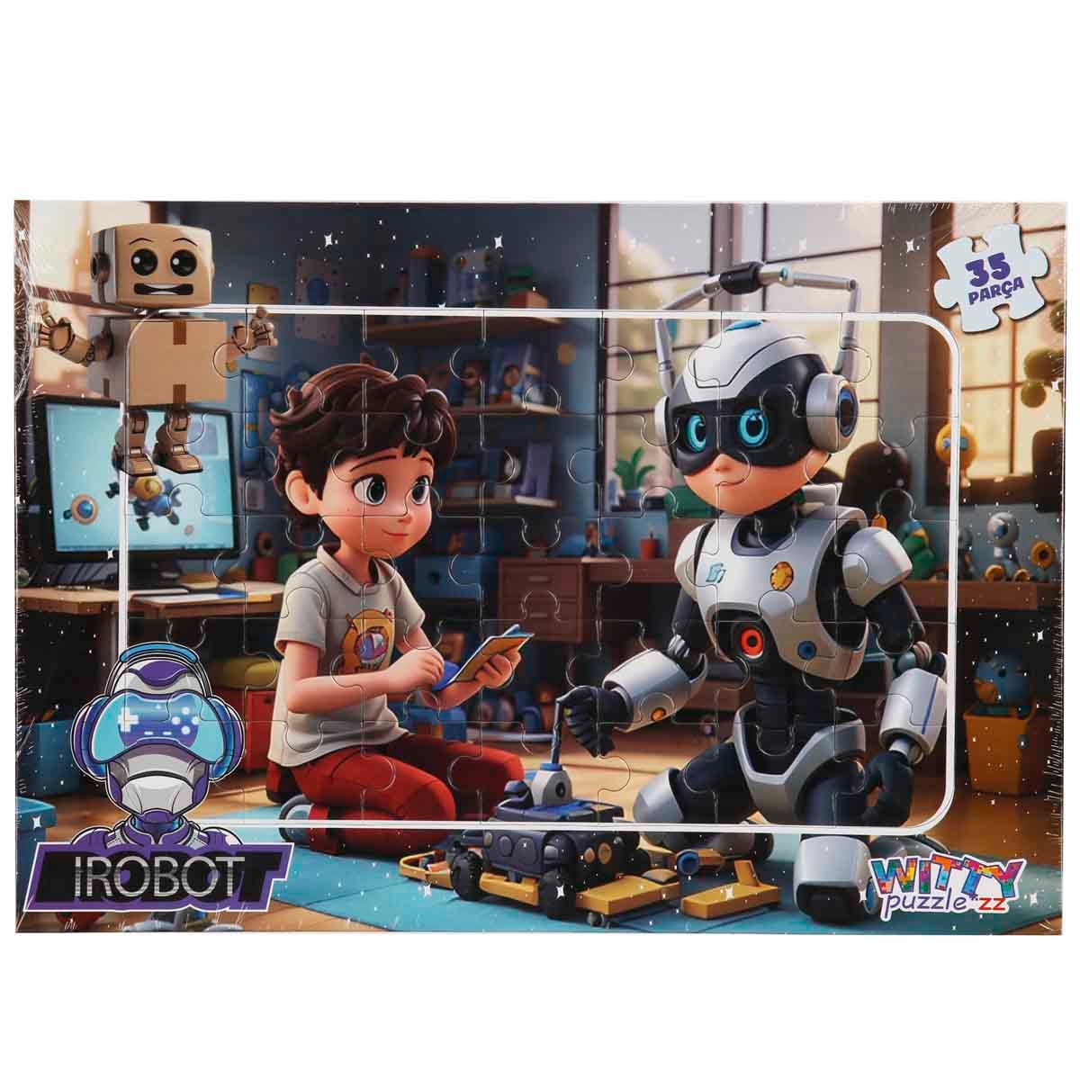 Puzzle Witty Puzzlezz Robot, 35 piese, Educativ