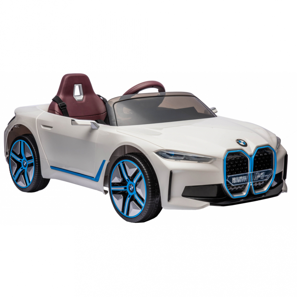 Masinuta Electrica BMW I4 White 12V, 70W - imagine 3