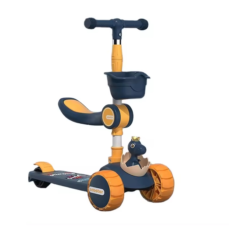 Trotineta Nichiduta Blue Dino cu 3 roti LED - imagine 7