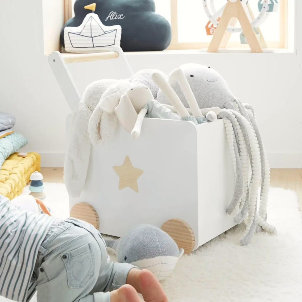 Cutie depozitare lemn Ginger Home cu roti - imagine 6