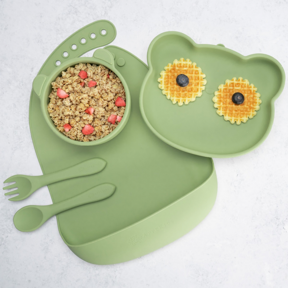 Set Diversificare AppeKids Panda, 5 Piese, Silicon - imagine 6