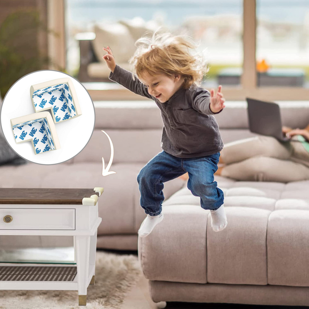 Aparatori moi Sipo Baby Safety, 4 bucăți, crem - imagine 5