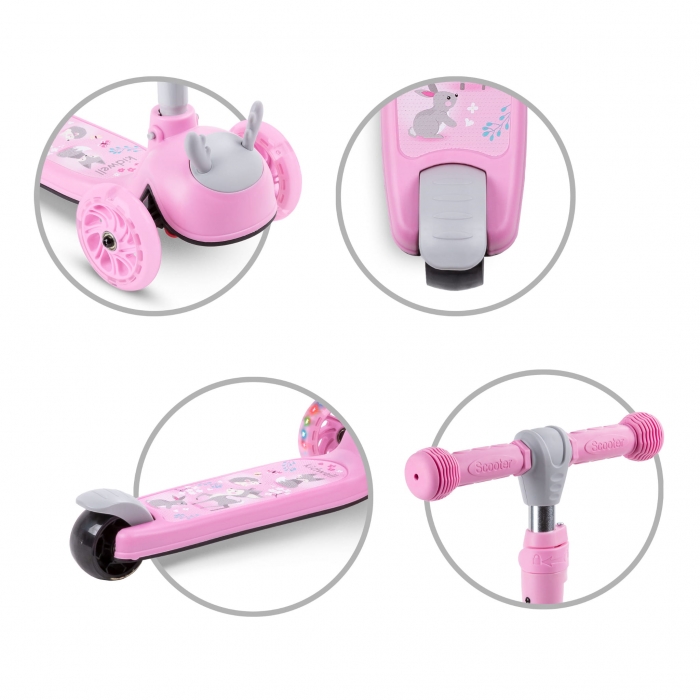 Trotineta Kidwell Zoocar Deer LED, 3 ani+ - imagine 7
