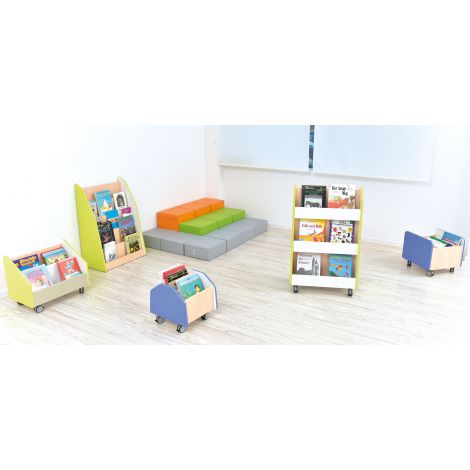 Cutie depozitare pe roti Quadro Albastru Moje Bambino - imagine 3