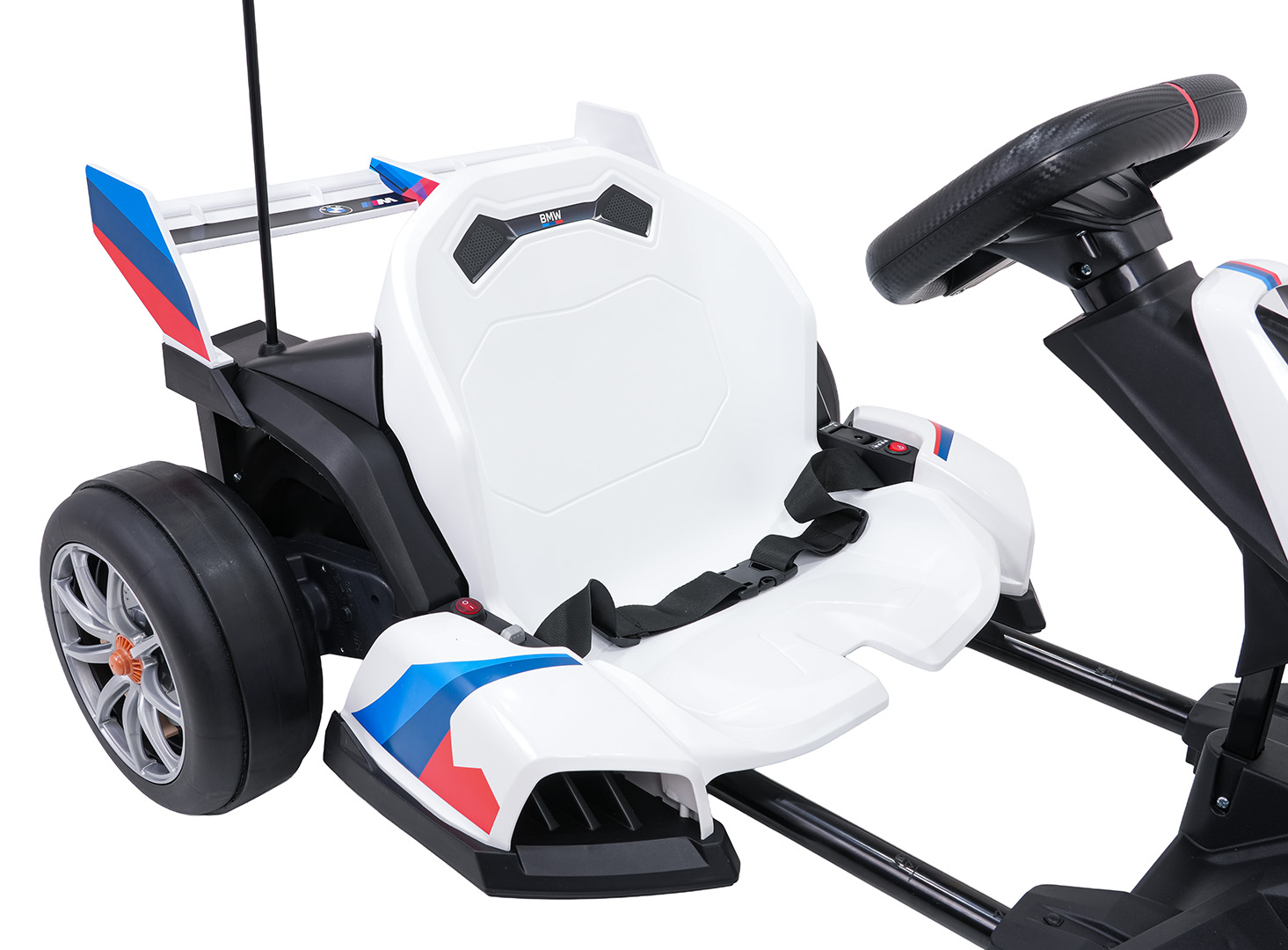 Kart electric pentru copii BMW Drift 24V 400W cu viteza maxima 13 km/h (0978) Alb - Autokids.ro - imagine 2